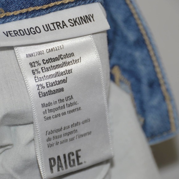 Paige Verdugo Ultra Skinny Mid Rise Jeans Size 30 - Picture 11 of 12